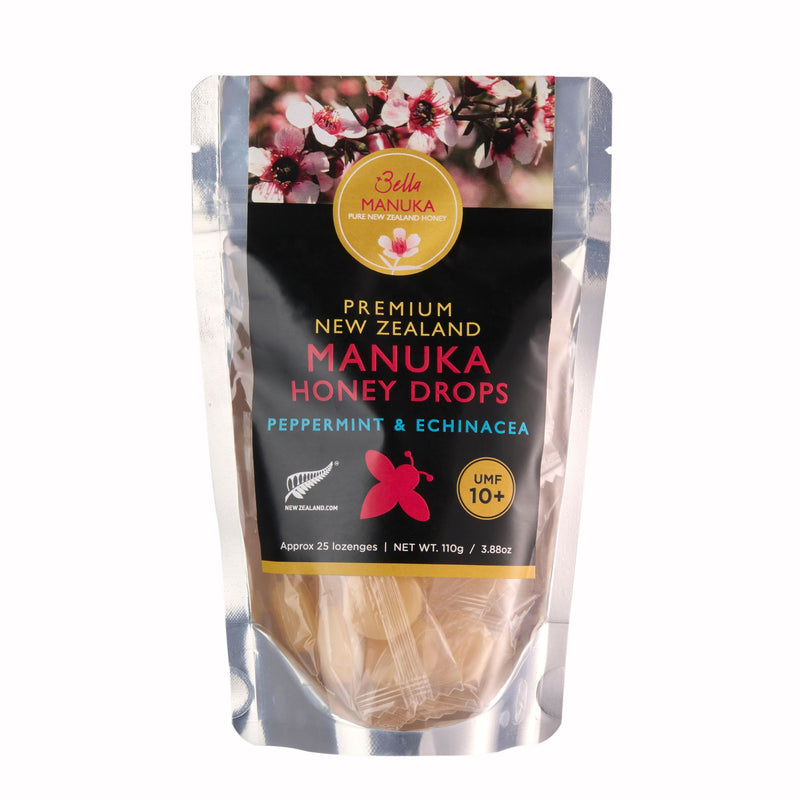 Bella New Zealand Manuka Honey Drops - Peppermint & Echinacea